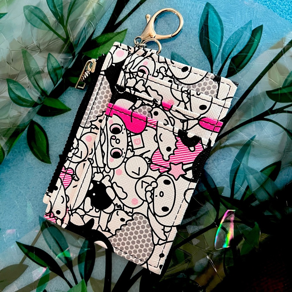 Stylish Pink and Black hello kitty Card Holder